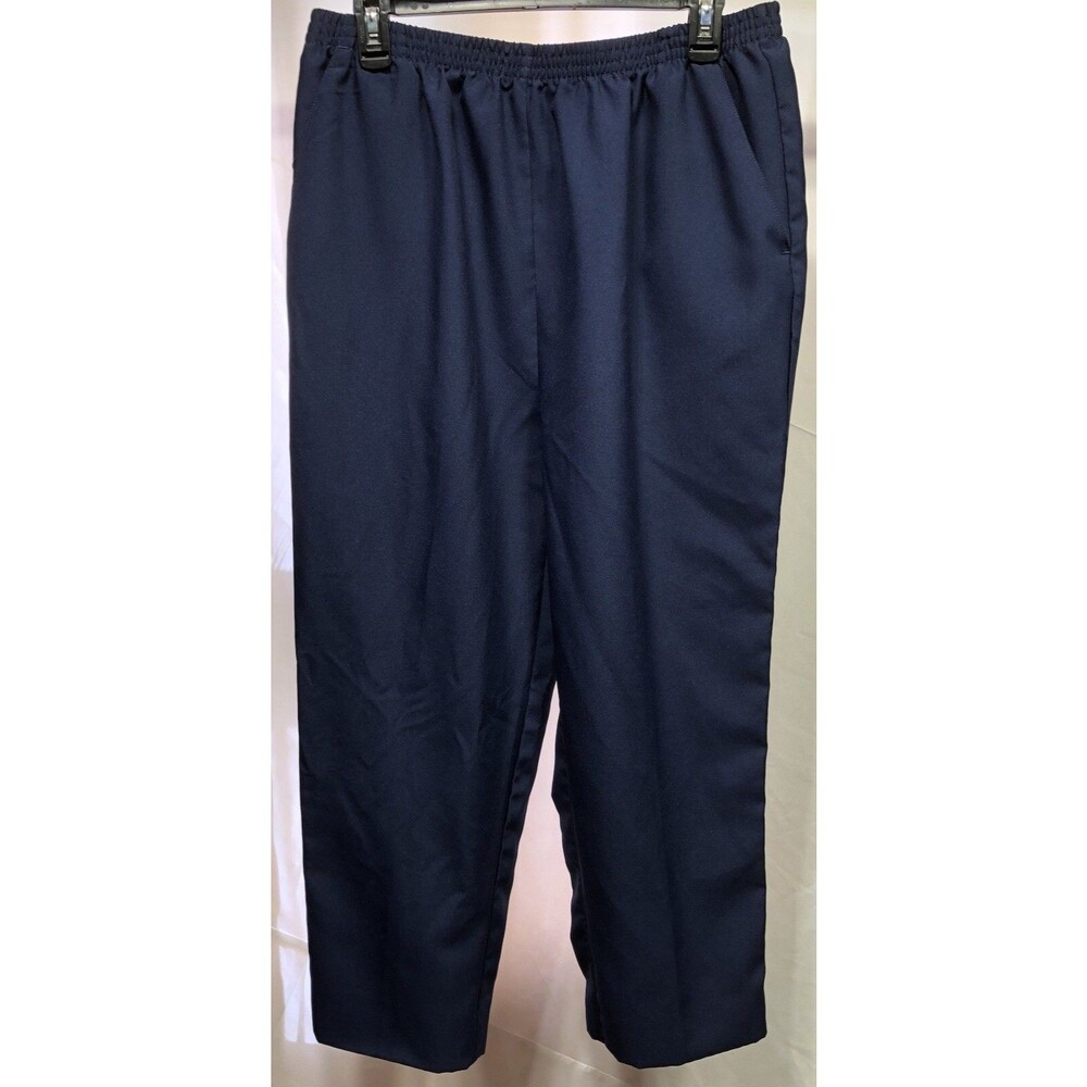 Sara Morgan Dress Pants Slacks 18A Navy Blue 32"W High Rise Straight Leg Office